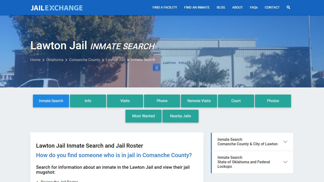 Inmate Search: Roster & Mugshots - Lawton Jail, OK - Jail Exchange